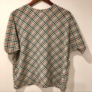 Vintage houndstooth dolman sleeve top